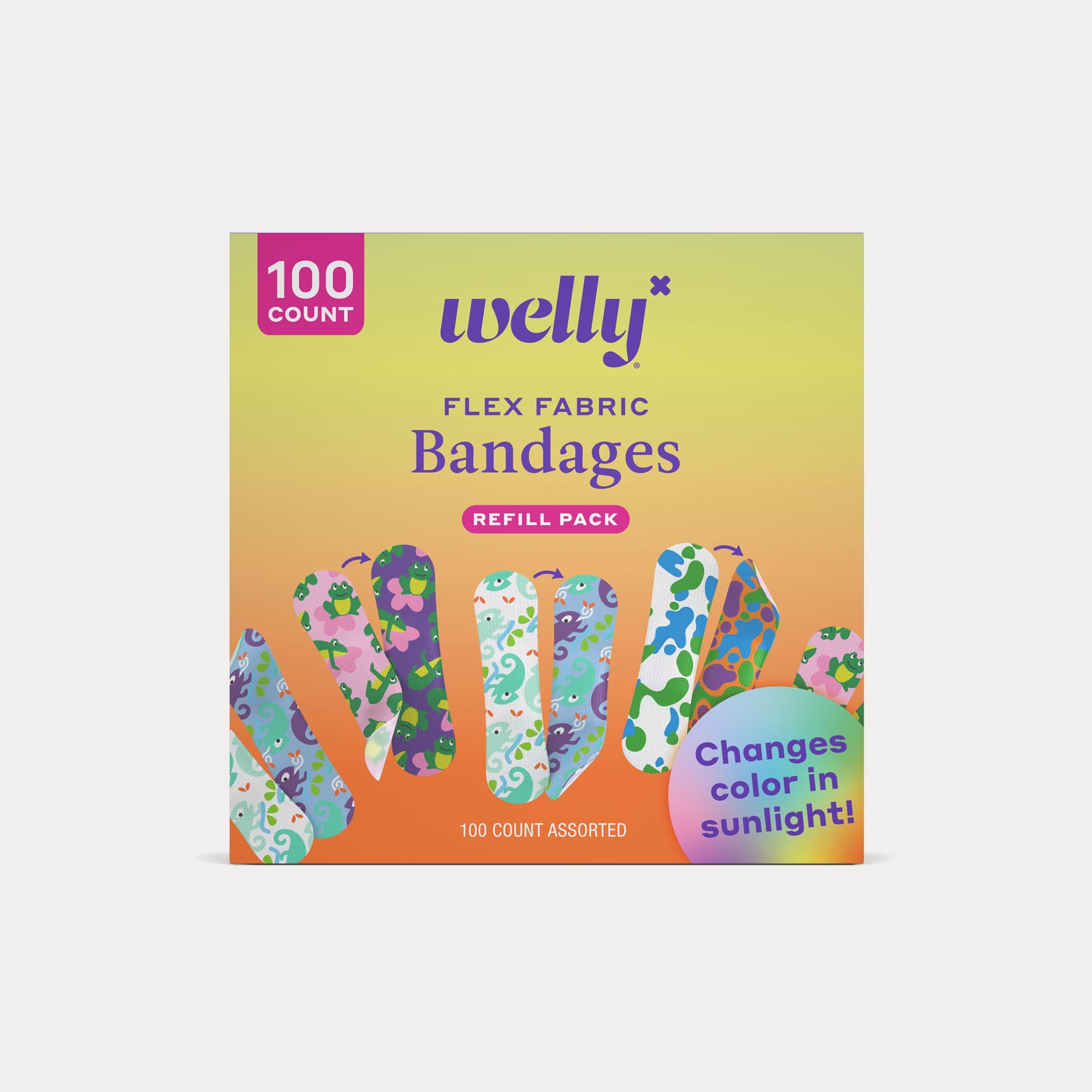 Color Change Flex Fabric Bandages 100ct Refill Pack pdp-carousel