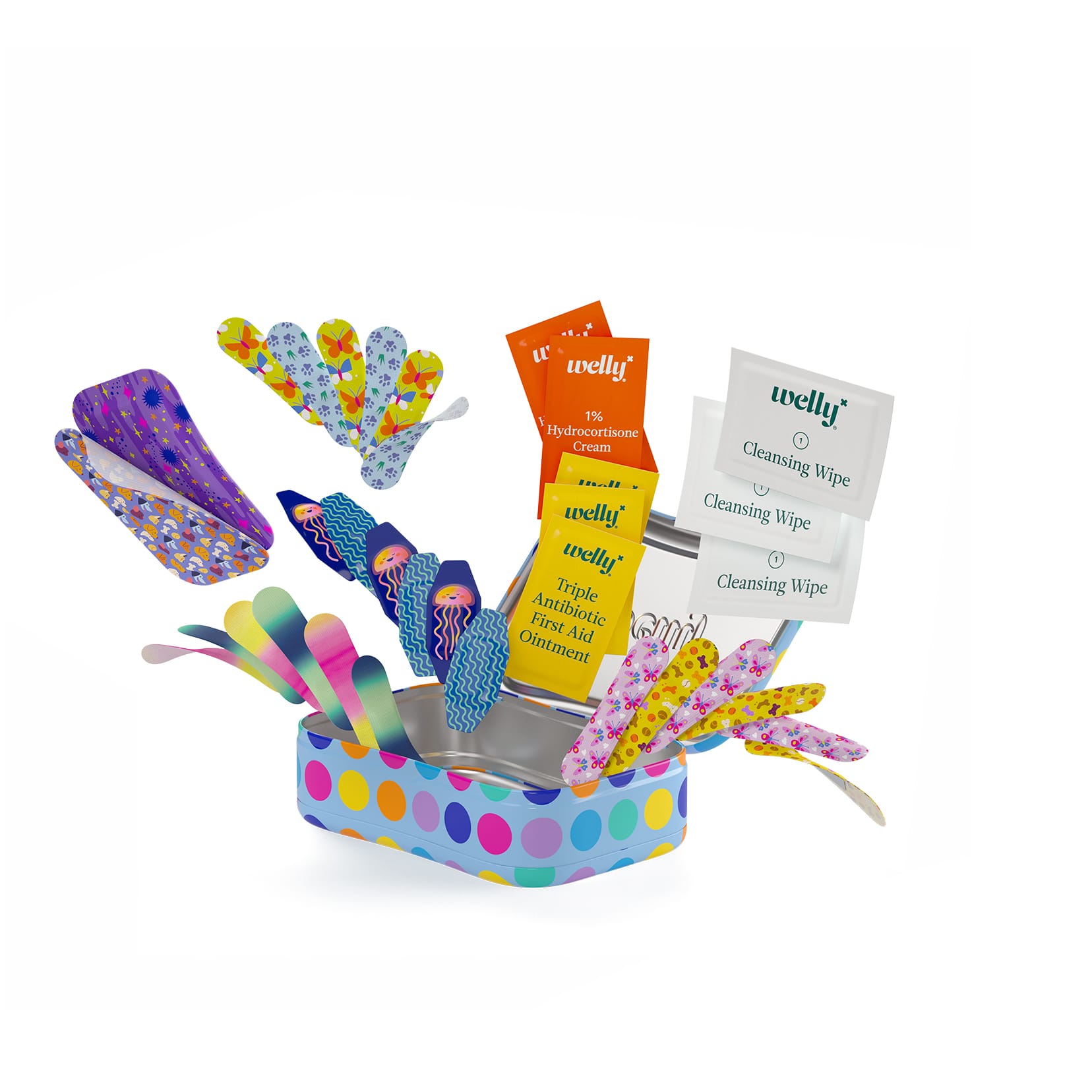 Kids First Aid Kit - Polka Dot 70CT