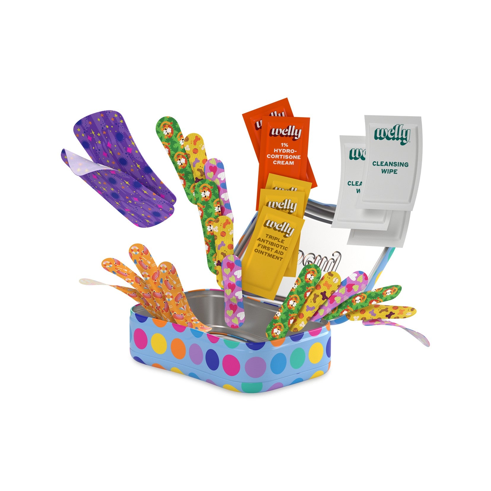 Kids First Aid Kit - Polka Dot 70CT