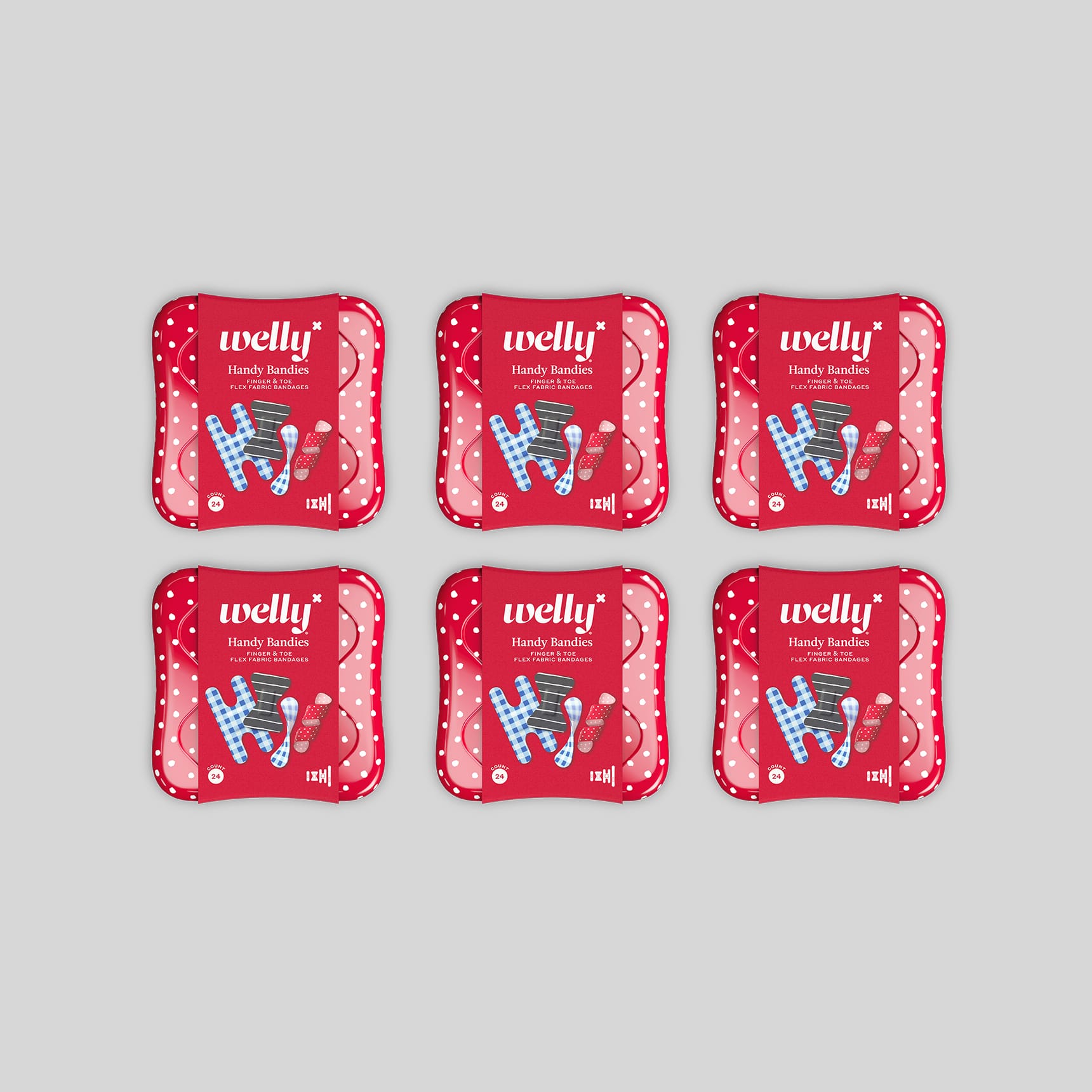 Assorted Toe/Finger Flex Fabric Bandages detail bulk